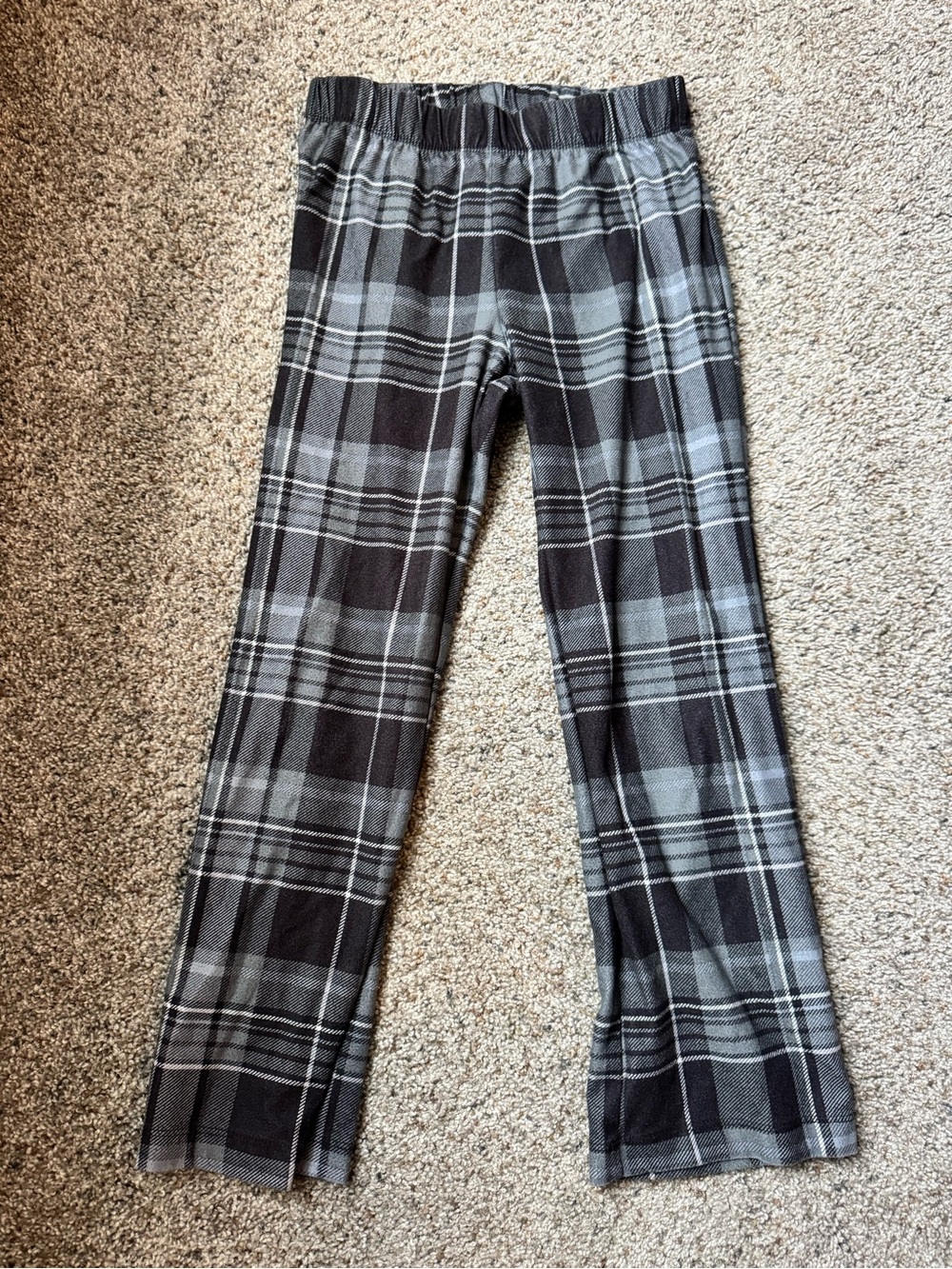 Old Navy Black and Gray Plaid Pull-On Pants